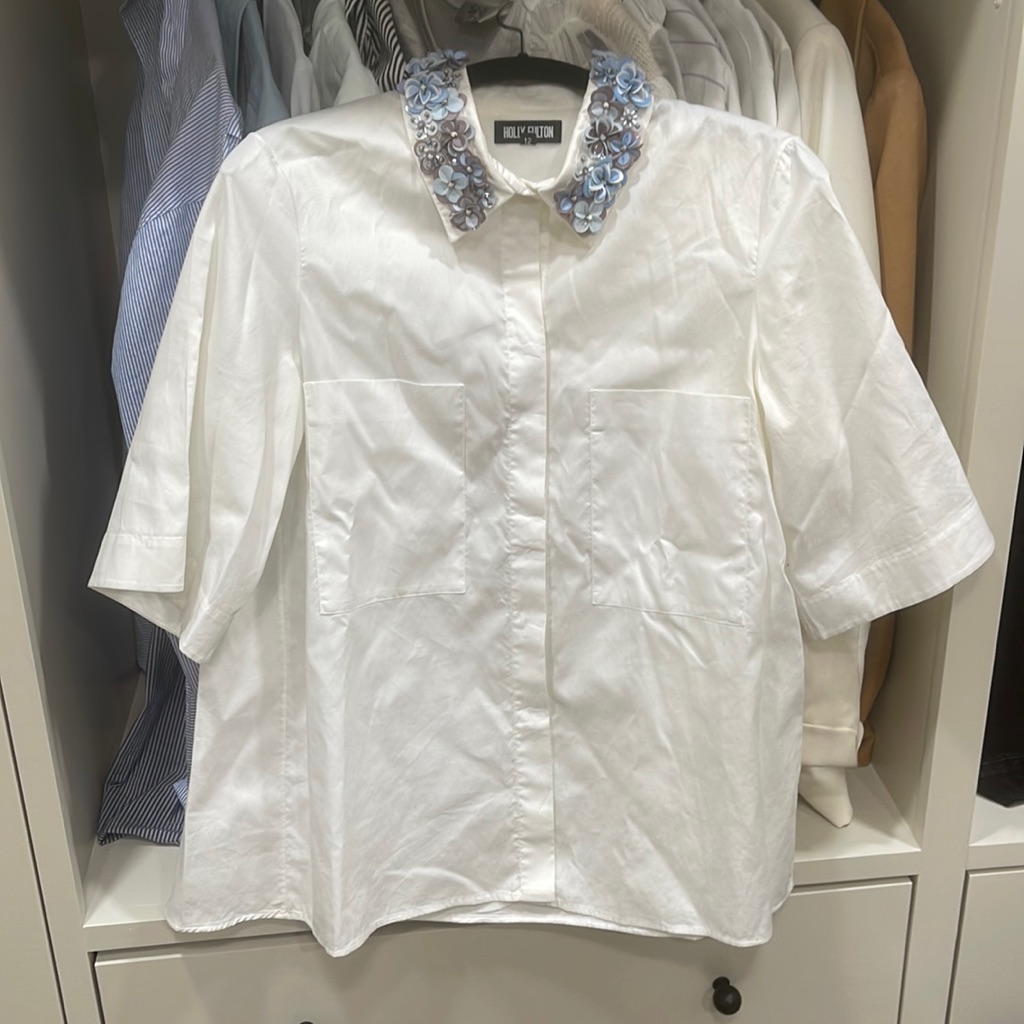 Sequined Collar Holly Fulton Shirt